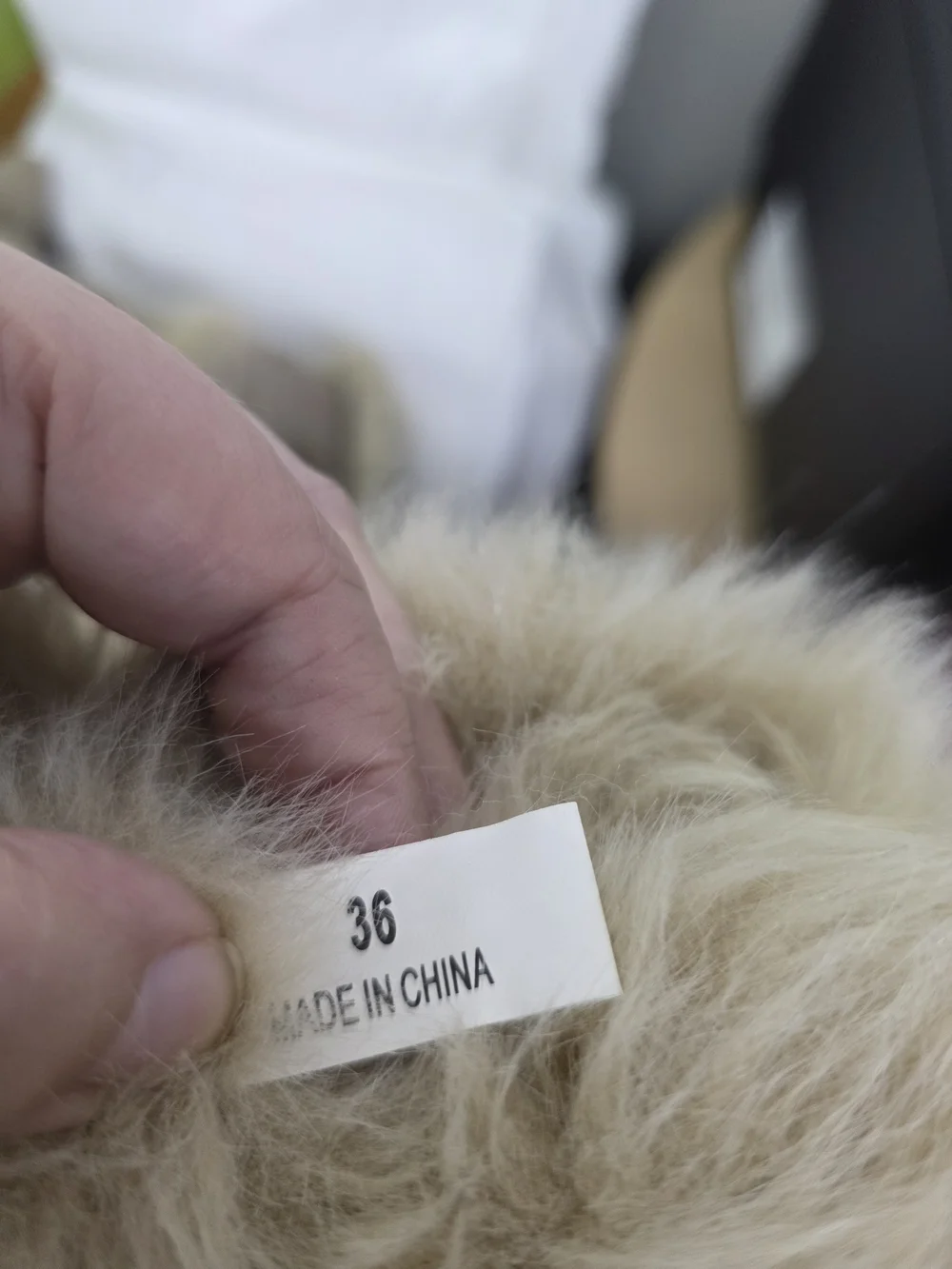 Aldo Beige Suede-Look Over-the-Knee Boots with Faux Fur Trim